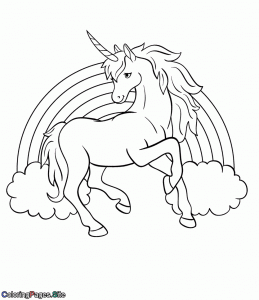 Rainbow Unicorn Drawing at GetDrawings | Free download