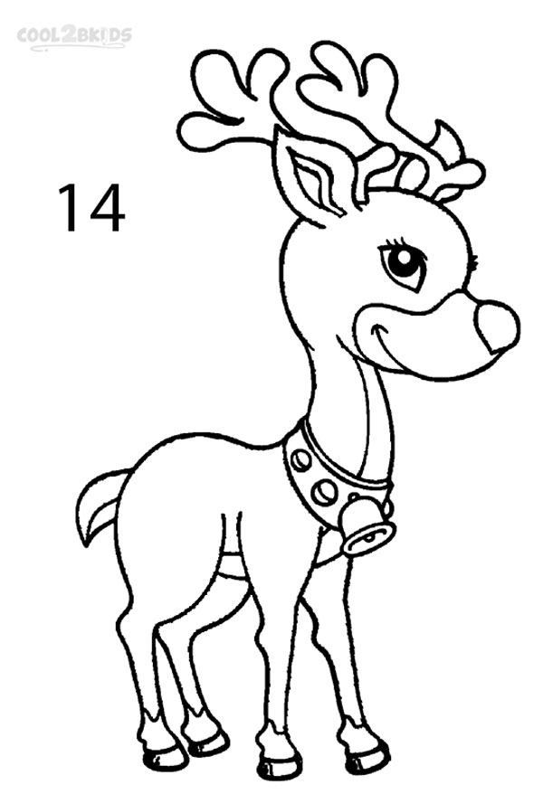 600x878 How To Draw A Reindeer (Step By Step Pictures) Cool2bkids