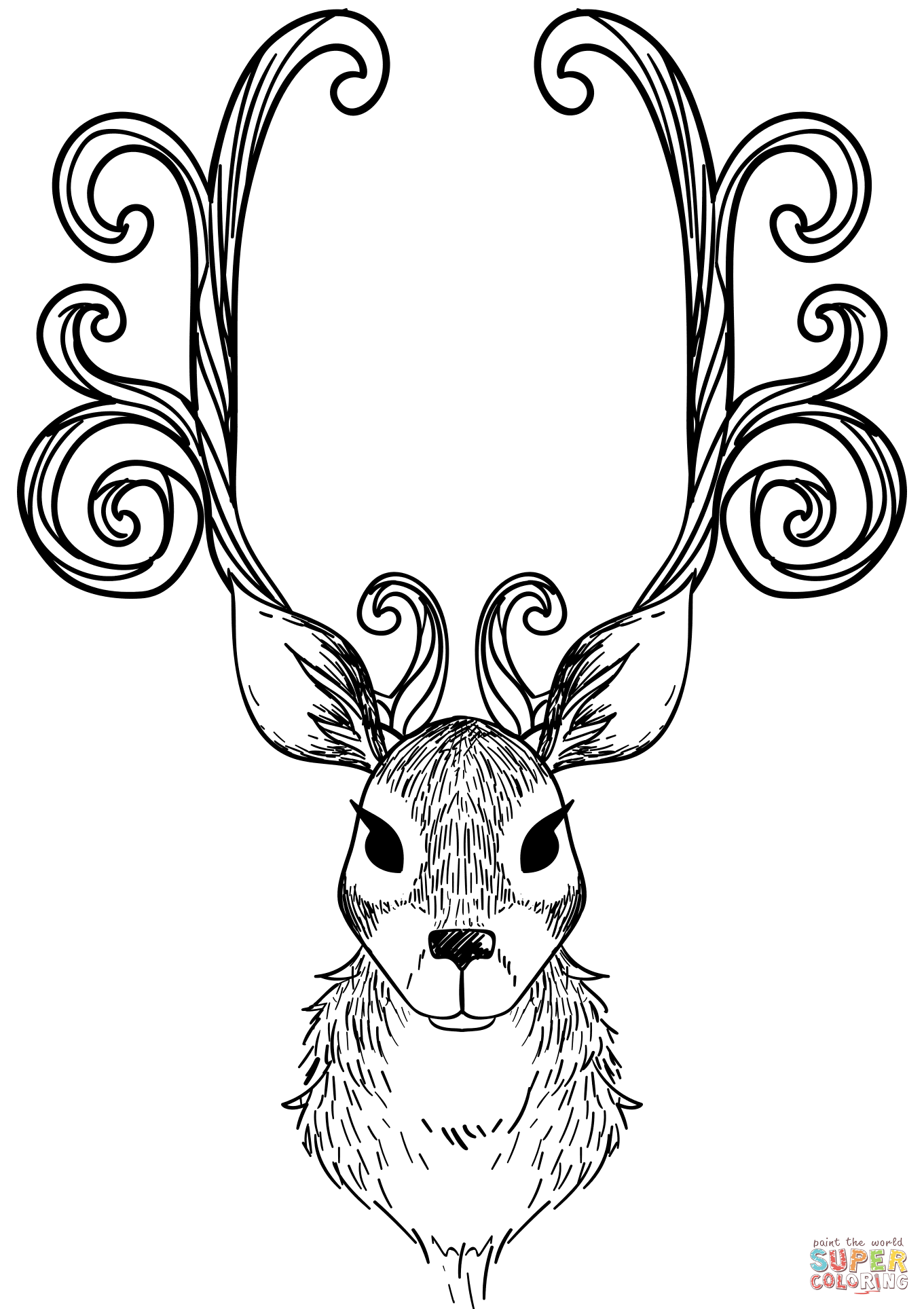 1361x1928 Christmas Reindeer Coloring Page Free Printable Coloring Pages