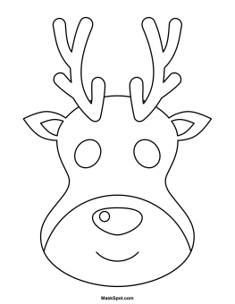 263x340 Printable Reindeer Mask