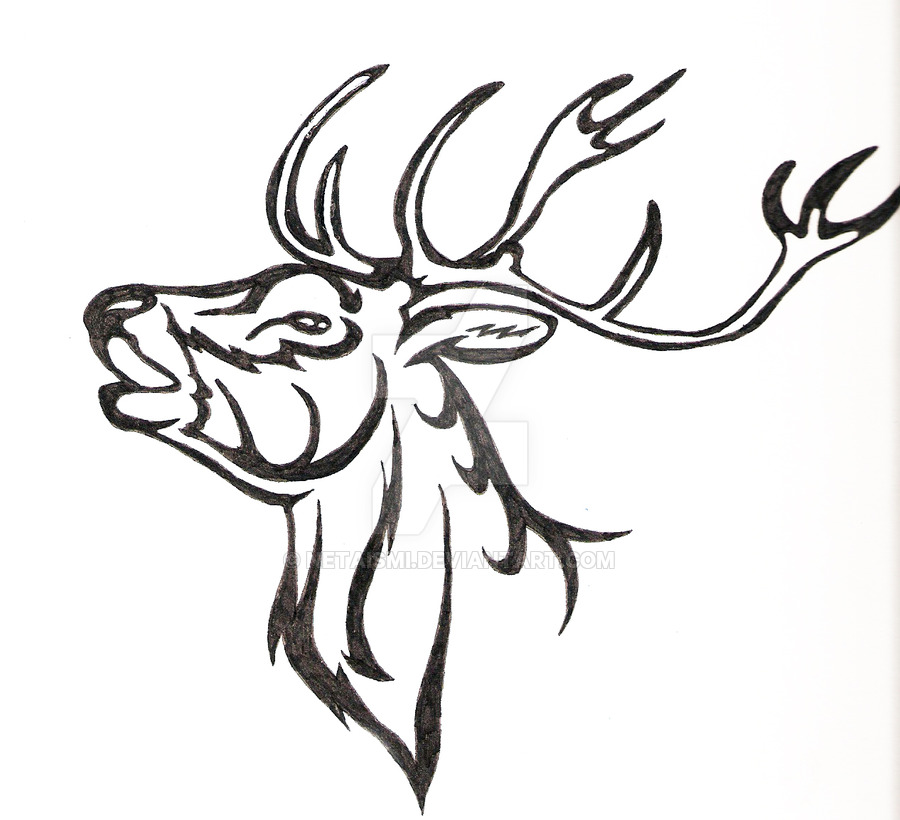 900x820 Reindeer Drawings