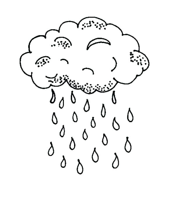 600x688 Raindrop Coloring Page