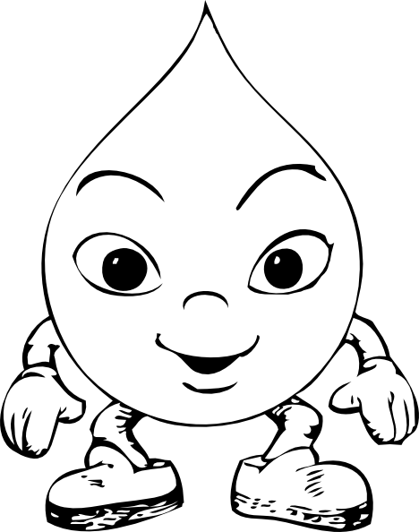 468x594 Johnny Automatic Raindrop Character Clip Art