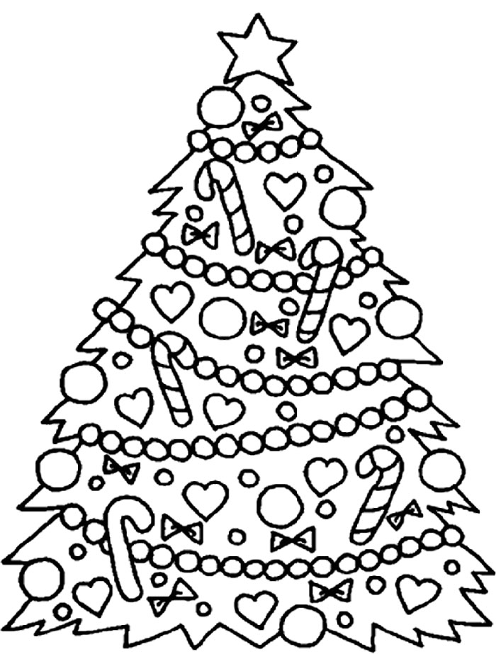 700x923 Christmas Tree To Color Christmas Tree Coloring Pages Online