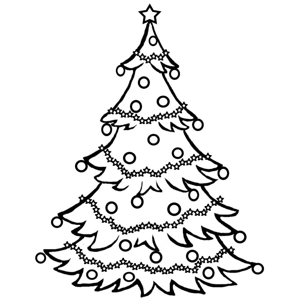 1024x1024 Christmas ~ Simple Christmas Drawings Tree Drawing Ideas For Kids