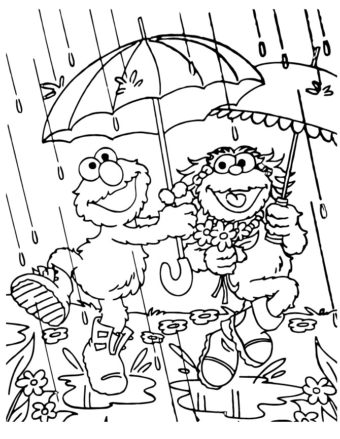 670x867 Rainy Day Coloring Page