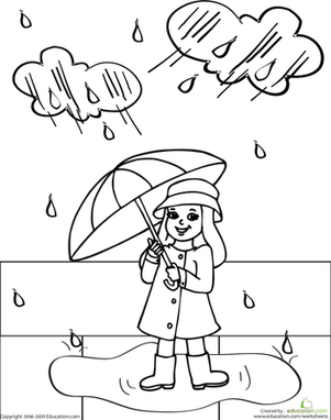 301x382 Color Rainy Day Rosie Worksheet