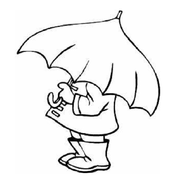 636x617 Rainy Day For Preschoolers Coloring Page Free Download