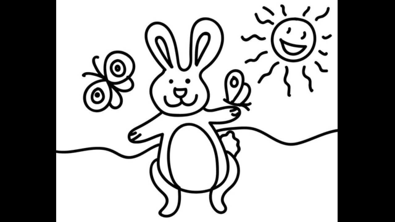 1280x720 How To Draw A Simple Cute Rabbit Good For Rainy Days Inside