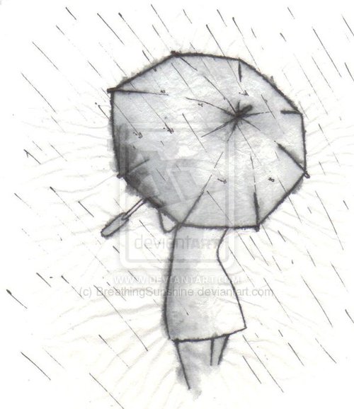 500x578 Drawn Rain Umbrella Rain