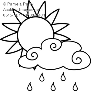 300x298 Rain Clipart Coloring Page