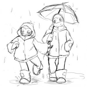 300x300 Rainy Day Drawing Sketch Coloring Page Rainydaybyhollylu Dknid Adult