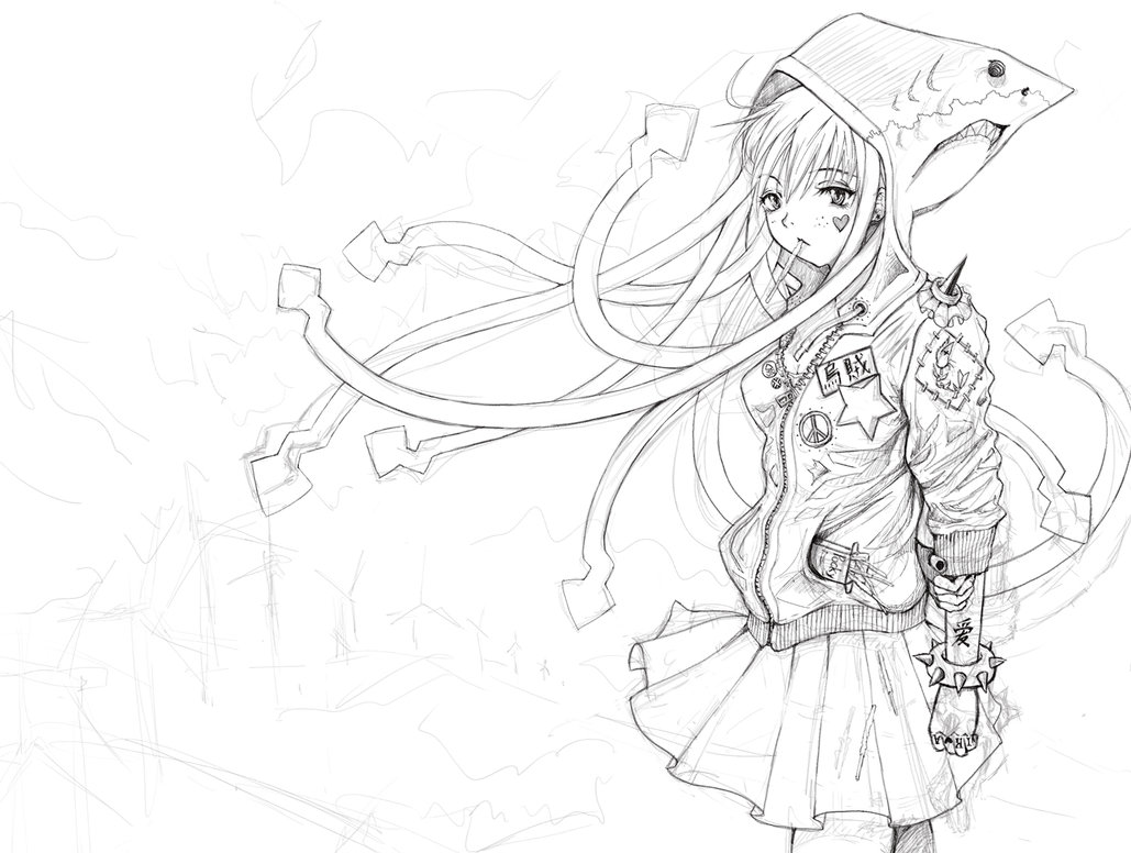 1029x776 Punk! Line Art By Rainy Season