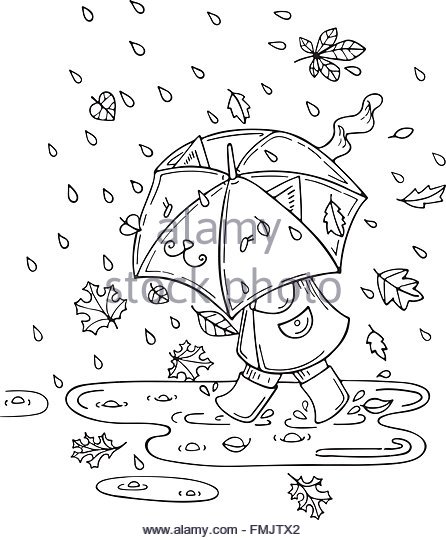 446x540 Rainy Day Child Umbrella Cut Out Stock Images Amp Pictures