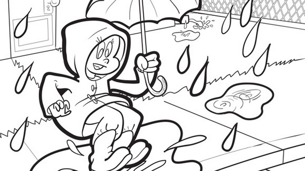 1048x589 Rainy Day Coloring Sheet Free Download