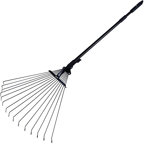 500x500 Rovtop 63 Inch Stainless Steel Garden Leaf Rake, 30 Inch To 63