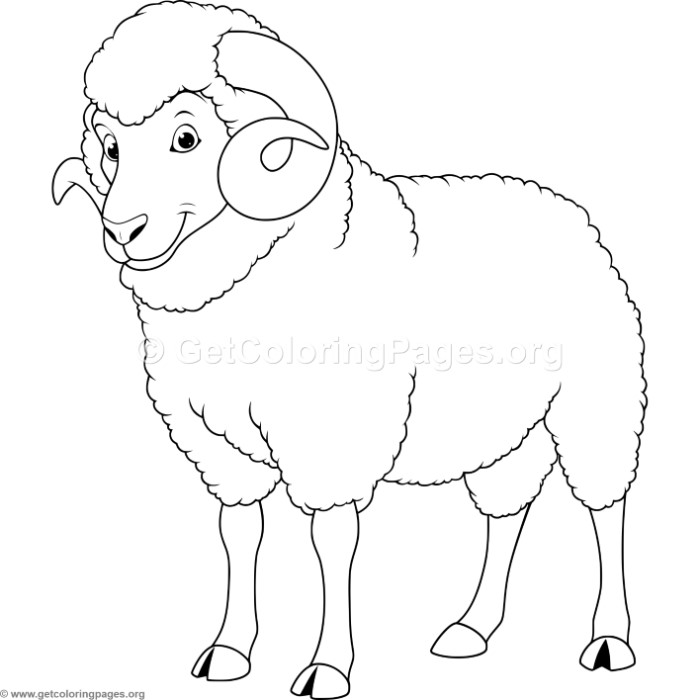 700x700 Ram Coloring Pages