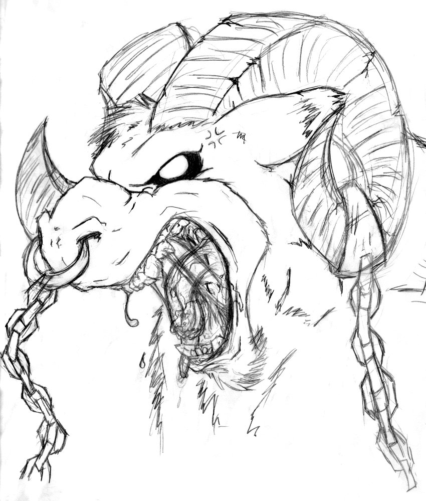 850x999 Angry Ram Sketch By Cheese Puff82