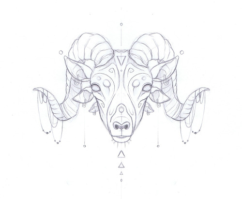 500x411 Rams Head Tattoo Tumblr