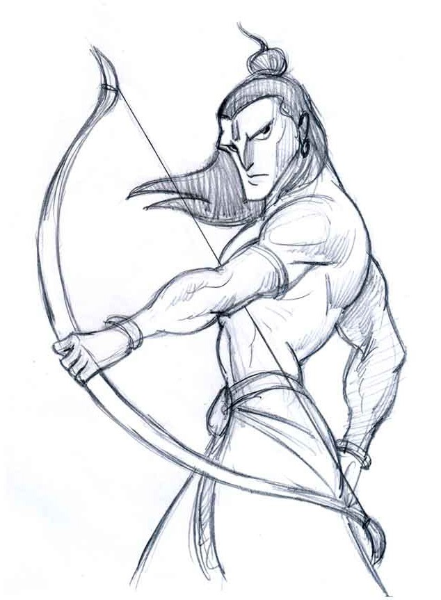 634x863 Best Hd Images Painting And Sketches Lord Ramji With Bow