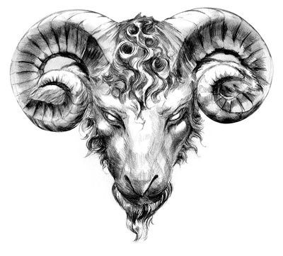 400x361 Aries Taurus Tattoo Of Ram Head, Big Bull Horns Just Free Image