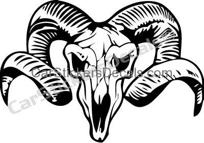 400x281 Ram Skull Sticker Amp Decal
