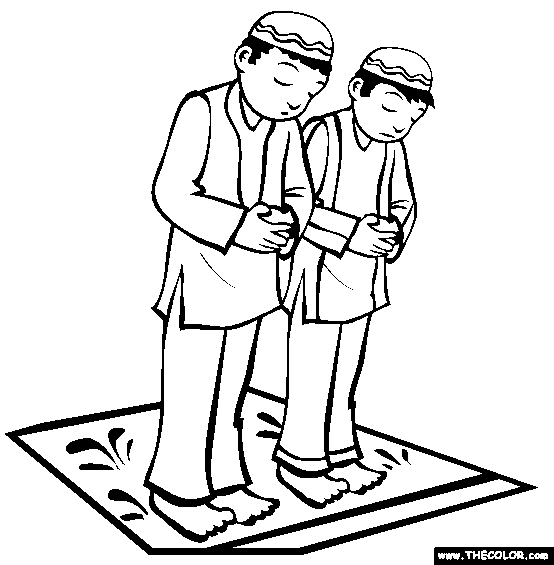 554x565 Praying Coloring Page Free Praying Online Coloring Ramadan