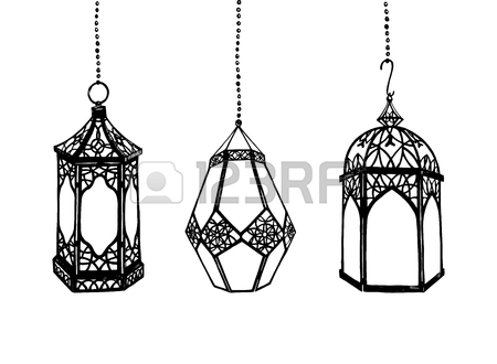 450x330 Hand Draw Sketch Of Five Model Lantern Stock Photo, Picture