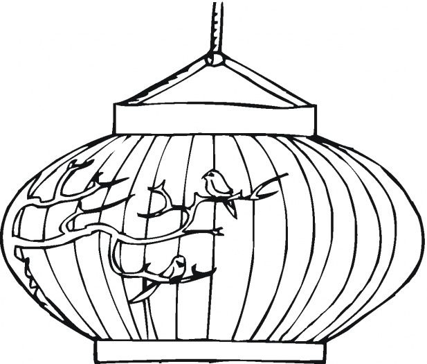 617x525 Chinese New Year Lantern Coloring Pages Chinese New Year