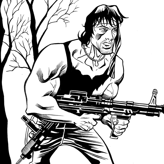 Rambo Drawing at GetDrawings | Free download