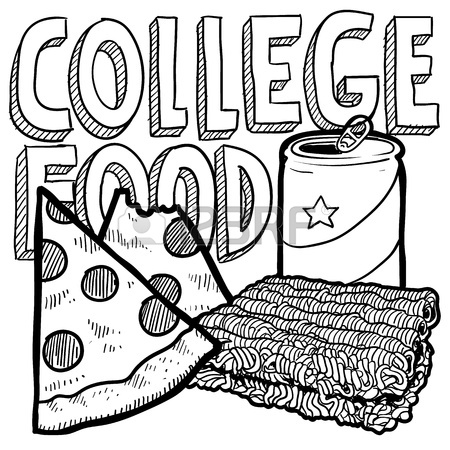 450x450 Doodle Style Ramen Noodles College Food Illustration In Format