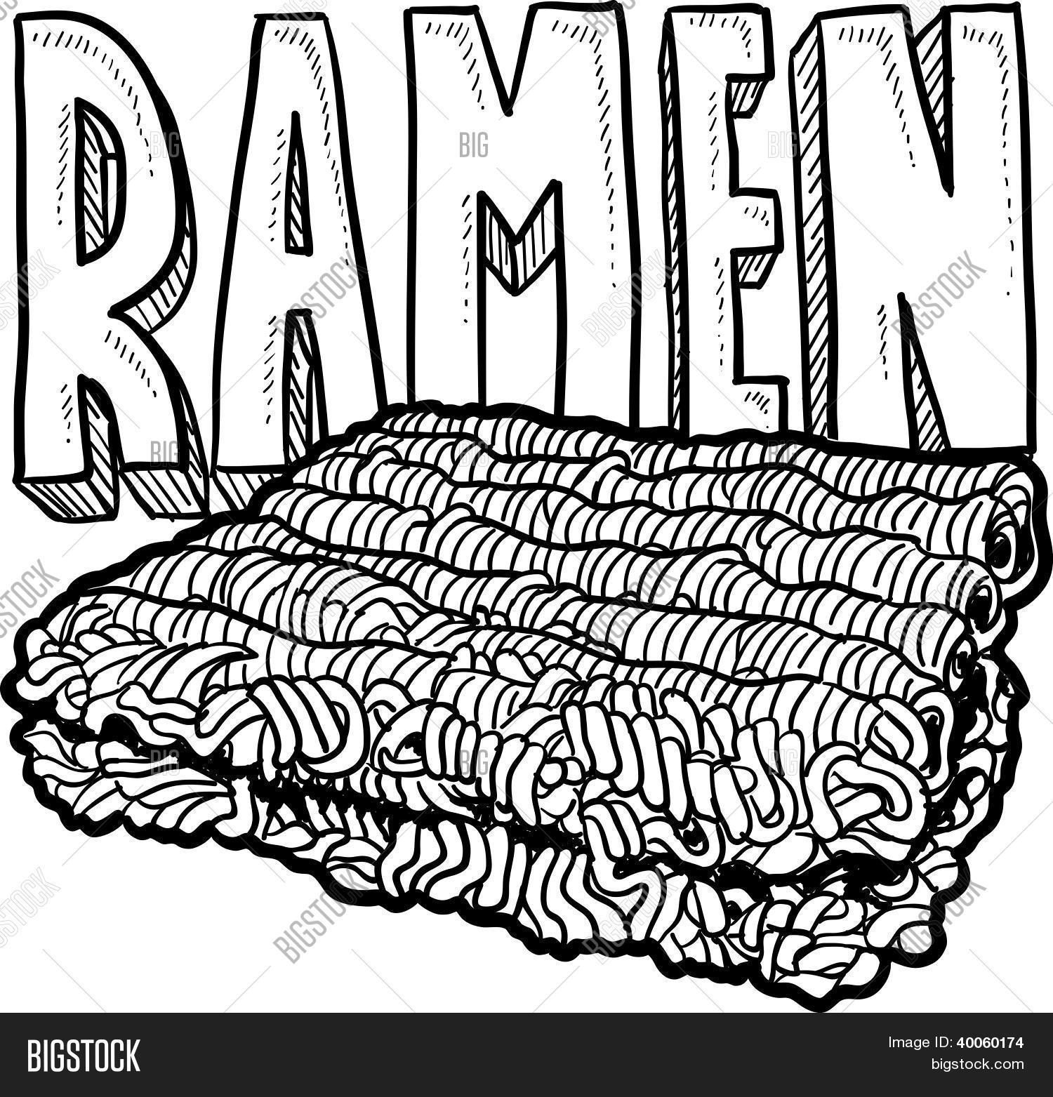 1500x1563 Ramen Noodles Sketch Vector Amp Photo Bigstock