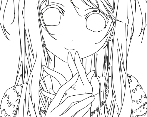 500x400 Random Anime Character Line Art By Naomuhiroko188