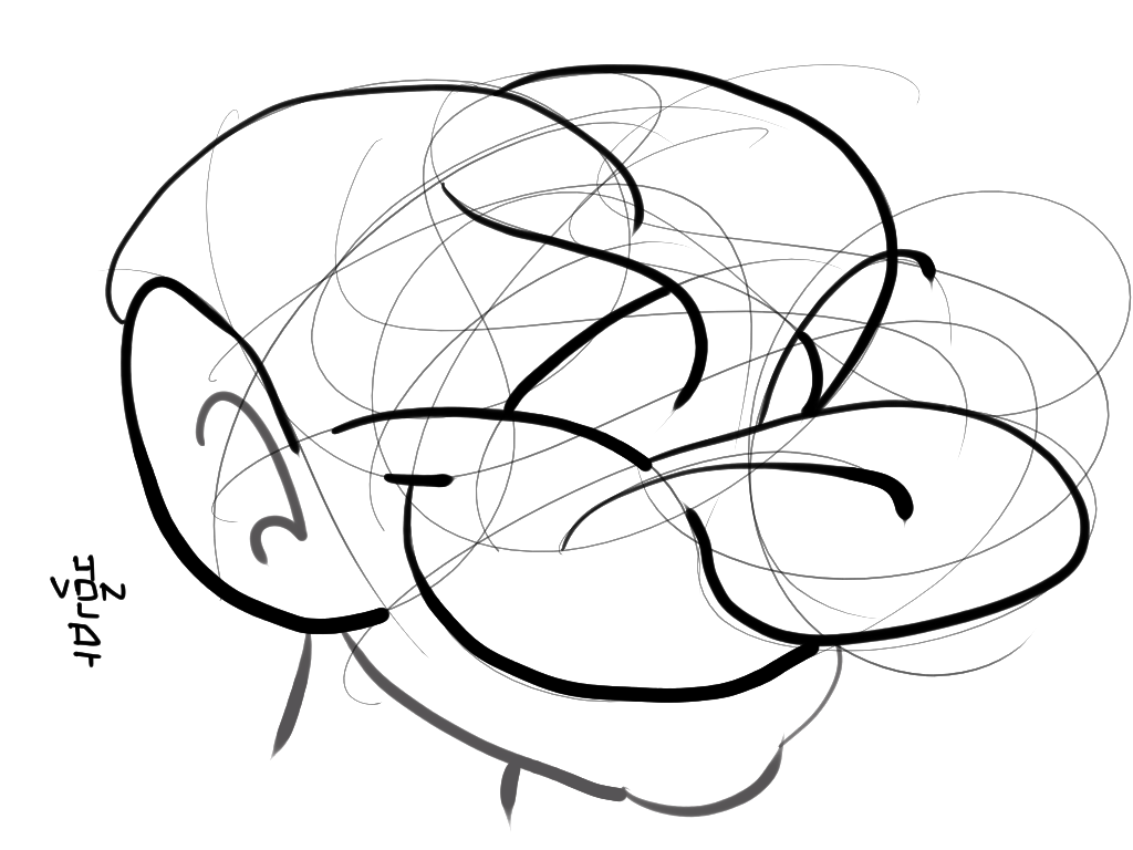 1024x768 Random Lines Doodle A Day