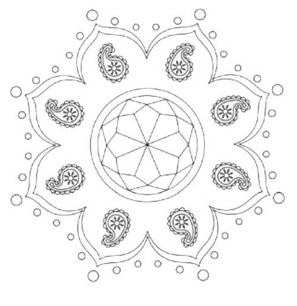 600x620 Rangoli Designs With Dots