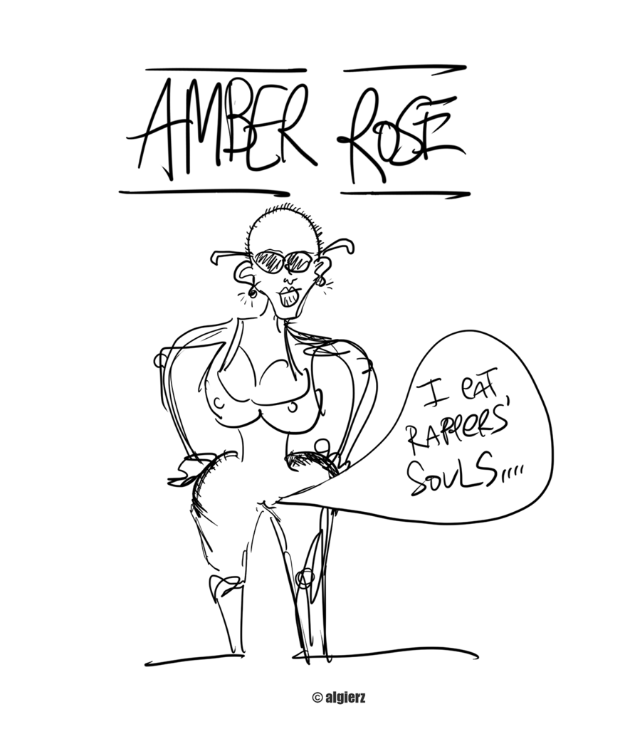 878x1024 I Eat Rappers' Souls Amber Rose Drawing