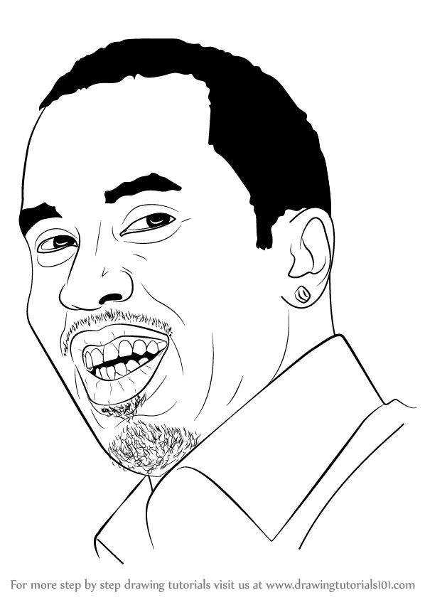 598x844 Learn How To Draw Sean Combs Aka Puff Daddy (Rappers) Step By Step