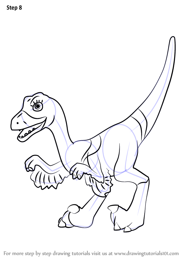 598x844 Learn How To Draw Velma Velociraptor From Dinosaur Train (Dinosaur