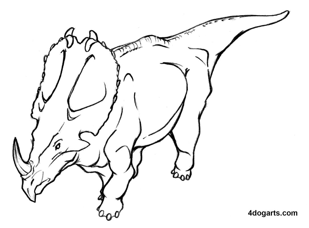 1087x800 How To Draw A Dinosaur From Above