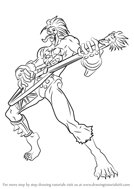 567x800 Learn How To Draw Lord Raptor From Darkstalkers (Darkstalkers