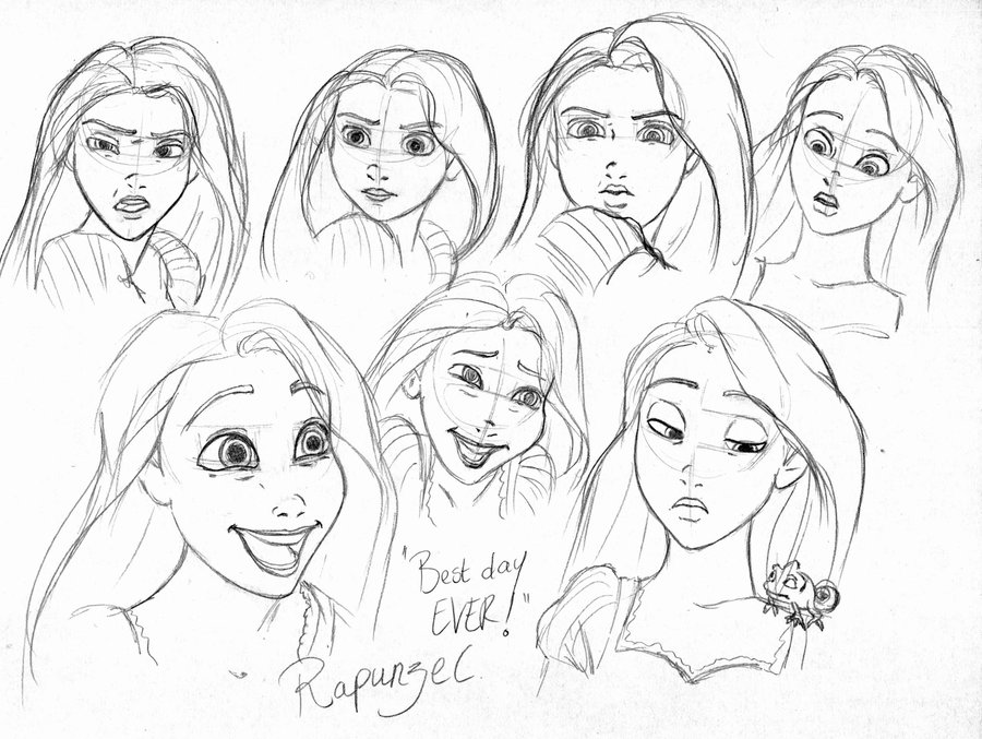900x677 Rapunzel Sketches By Tella In Sa