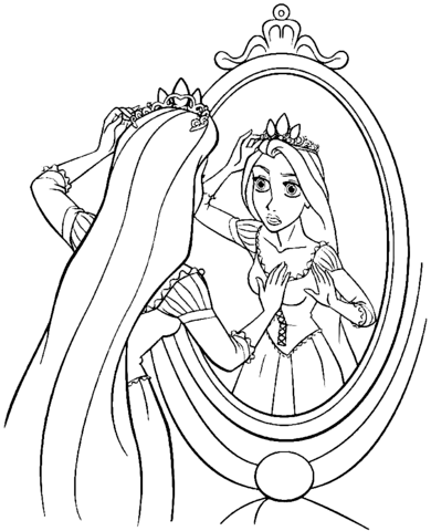 390x480 Princess Rapunzel Coloring Page Free Printable Coloring Pages
