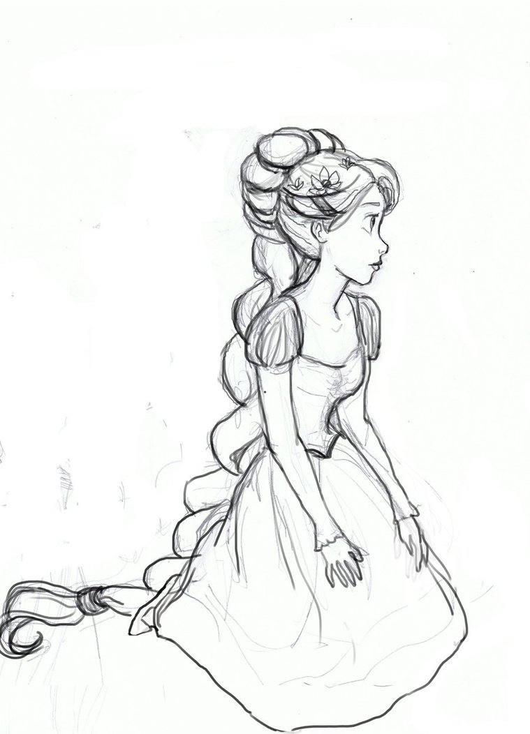 759x1052 Rapunzel Sketch 2 By Atnica
