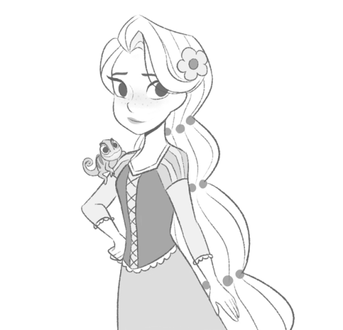 500x481 Rapunzel Sketch Tumblr