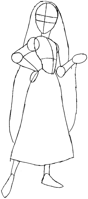 282x635 How To Draw Rapunzel From Tangled With Easy Step By Step Drawing
