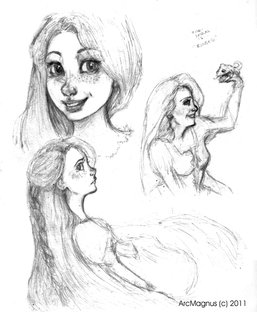 850x1033 Rapunzel Tangled Doodles 001 By Arcmagnus