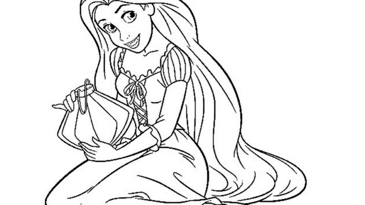 728x409 Disney Tangled Princess Rapunzel Coloring Lesson Coloring Pages