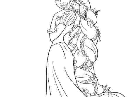 440x330 Free Printable Rapunzel Coloring Pages A Beautiful Coloring Page