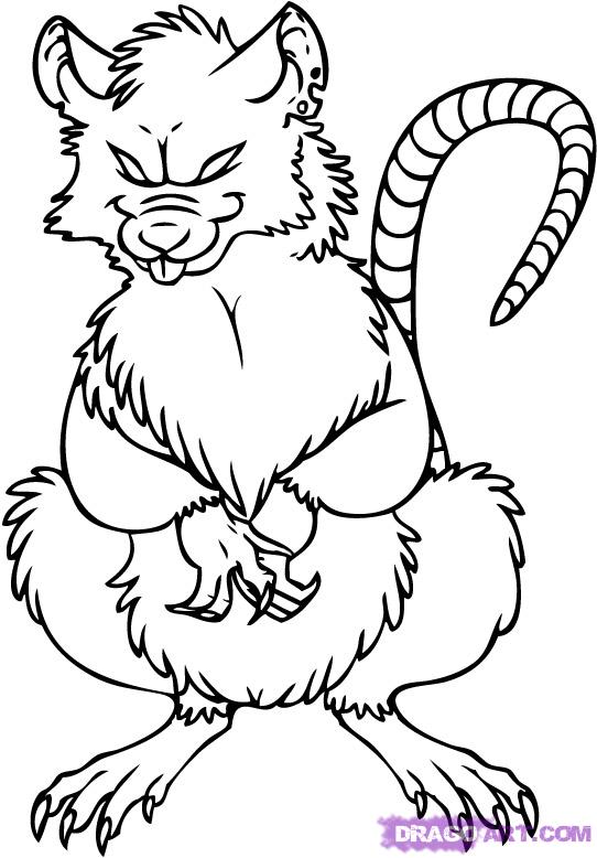 542x778 Evil Rat Cartoon Drawings Free Image