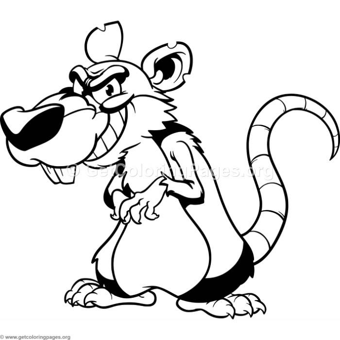700x700 Funny Cartoon Rat Coloring Pages